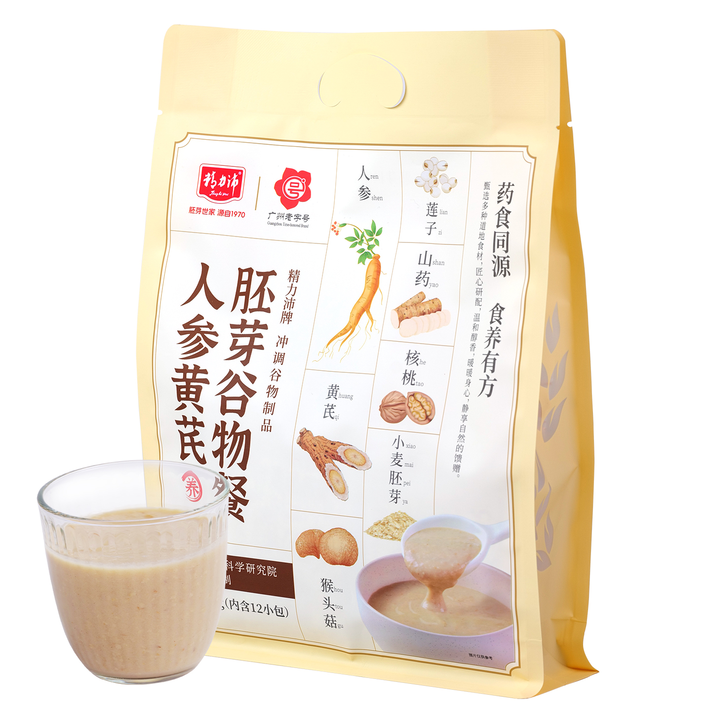 人参黄芪胚芽谷物餐360g