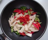 山药炒腊味的做法步骤10
